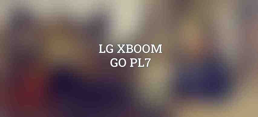 LG XBOOM Go PL7