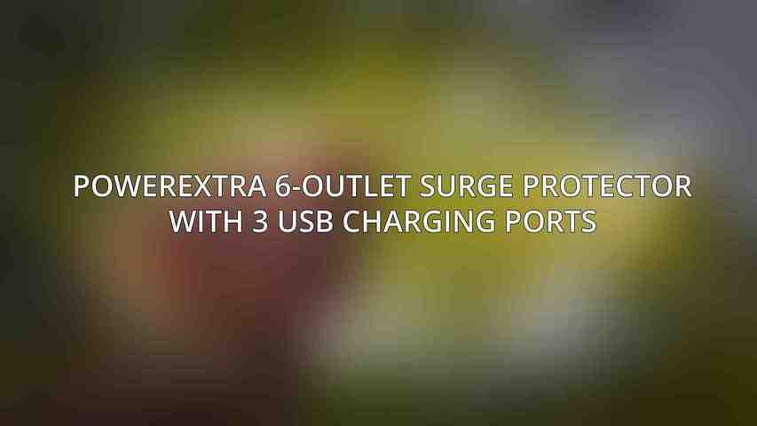 Powerextra 6-Outlet Surge Protector with 3 USB Charging Ports