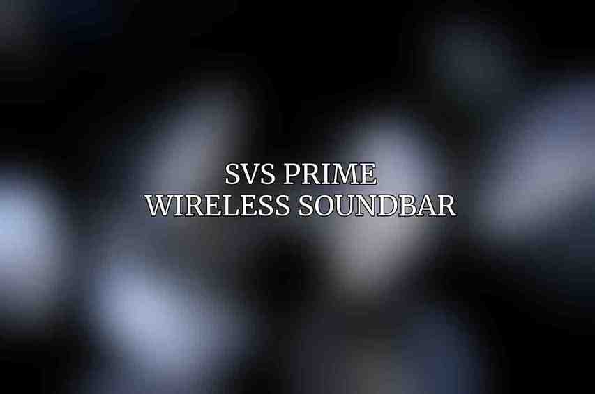 SVS Prime Wireless Soundbar