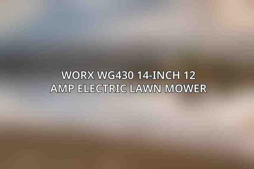 Worx WG430 14-Inch 12 Amp Electric Lawn Mower