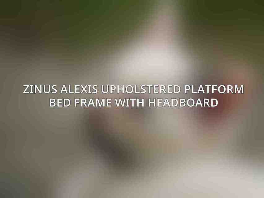 Zinus Alexis Upholstered Platform Bed Frame with Headboard