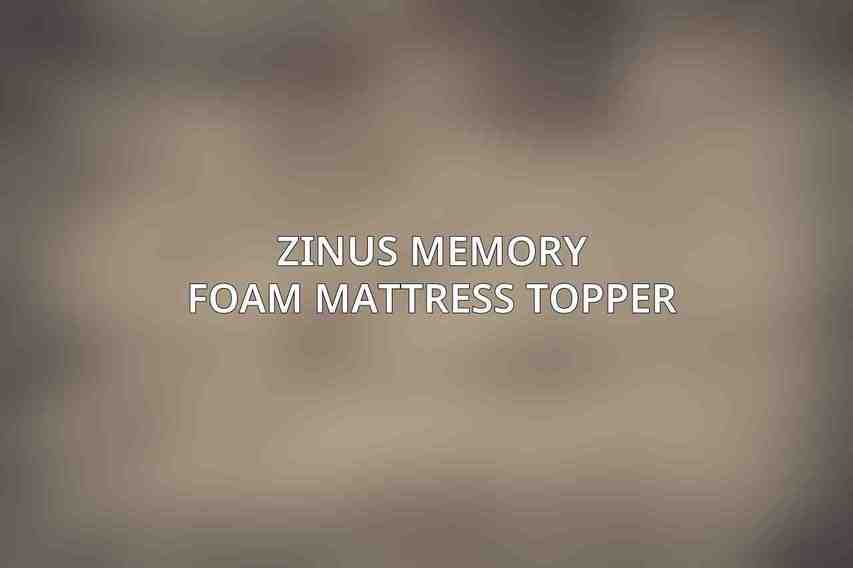 Zinus Memory Foam Mattress Topper